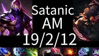 Satanic Anti Mage vs Bloodseeker, Zeus, Bristleback, Tiny, Clockwerk - dota2