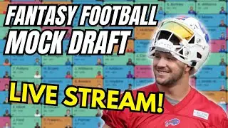 Fantasy Football Mock Draft LIVE STREAM! (8/19/24)