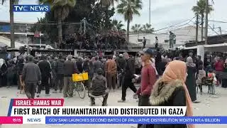 Israel-Hamas War: First Batch of Humanitarian Aid Distributed in Gaza