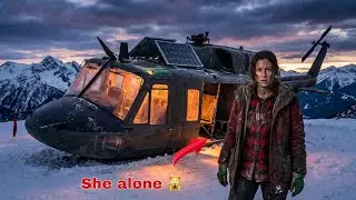 She Turns Abandoned Helicopter into a Modern Snowey Mountains Side Home | Forest & Ocean ASMR Build 