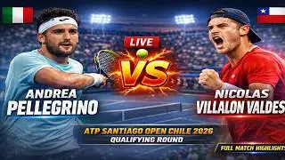 Andrea Pellegrino vs Nicolas Villalon Valdes 🎾LIVE TENNIS ATP SANTIAGO OPEN CHILE 2026 | Qualifying