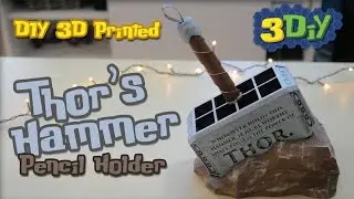 DIY 3D Printed Thor's Hammer 🔨 Mjolnir Pencil Holder ✏️ 3DiY