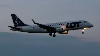 LOT Polish Airlines Embraer 175LR | Stunning Evening Arrival at Warsaw Chopin Airport from Wrocław