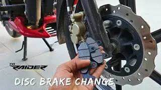 Disc Pad Change Only /150 😱TVS Raider Disc pad Change at Home|| how to change Bikes disc pad