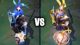 Pulsefire Thresh vs Prestige Pulsefire Thresh Skins Comparison (League of Legends)