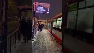 Snow covered tram stop #prague #travel #city #relax #ambience #cozy #winter