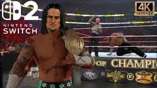 WWE 2K25 Nintendo Switch 2 : Jeff Hardy vs. CM Punk - World Heavyweight Championship Match: 4K
