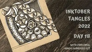 Inktober Tangles 2022 • Day 18 • Slowpoke
