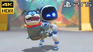 Astro Bot PS5 Part 4 - Construction Derby & Boss Battle Level! Gameplay Walkthrough [4K HDR 60FPS]