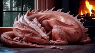 Relax with Snoring Dragon, Sounds of the Rain and Crackling Fireplace