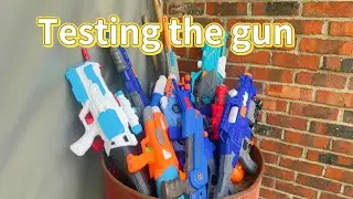 TESTING THE NEW GUN,WATER GUN,SHOTGUN,M416 BLUE ANS RED,PISTOL,MINI AWM,AKM47,SPONGE GUN ..