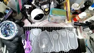 Sparkling resin bottle openers.