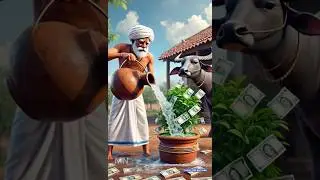 The Farmer and the Buffalo Grow a Money Tree | watch for End #youtubeshorts #shortsfeed #buffalo #ai
