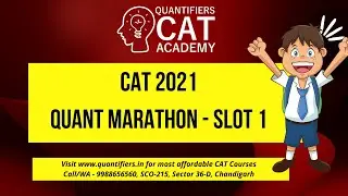 CAT 2021 Morning Slot Quant Solutions - Algebra Question