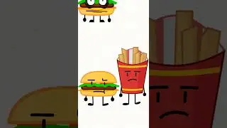 evil burger, with a side of horror fries #bfdi #shorts #animation #fypシ゚ #fyp #memes