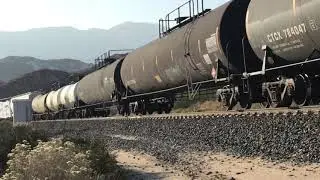 Train In Cajon Pass Railfannig UP 6448  Leads Northbound Manifest Train