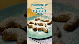 Geszteny&eacute;s kifli 3 &ouml;sszetevőből- gyors &eacute;s egyszerű recept #konnyedenvegan #egyszerűreceptek #h&oacute;kifli