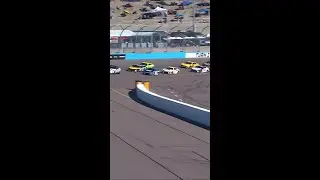 NASCAR pace car hits the sand barrels at Phoenix #nascar
