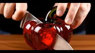 Ultra-Realistic Glass Orange Cut in Half | Stunning 3D Art Animation in 4K
