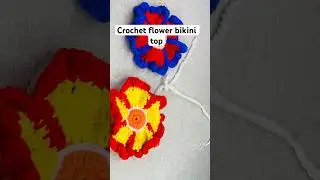 Crochet flower bikini #crochetflowerpattern #crochetbikinitop #crochetbikini #crochet