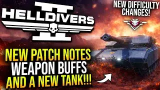 В этом обновлении Helldivers 2 получил новые изменения: новый танк, улучшенное оружие и многое др...