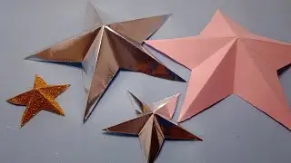 Como Fazer Estrela De 5 Pontas De Papel Em 3D