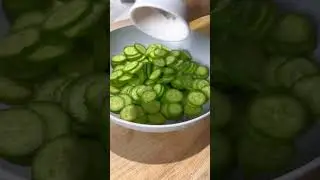 3 Ingredient Cucumber Salad 🥒 #sunomono #cucumber #salad #poke #easy #bentonoods