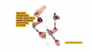 Secura Stainless Steel Electric Wine Opener with Foil Cutter