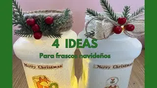Esmerilado casero efecto nieve en frascos navideños