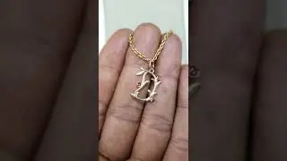 Custom D Letter Pendant in 14k Gold #kjewelryaccessories #jewelry #gold #gemstone #gift #love #gif