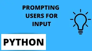 Python Tutorial For Beginners 8 - Prompting Users for Input