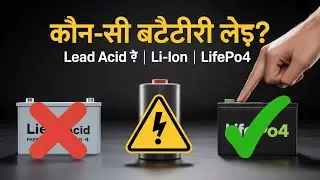 Lead Acid, Li-Ion या LifePO4 बैटरी में क्या फर्क है?