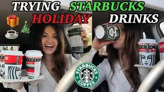 TRYING STARBUCKS HOLIDAY DRINKS 2020 *taste test* ☕️🎁🎄