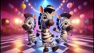 Zebra Dance - A Striped Groove Kids Song! Sing Along with Lyrics | Nursery Kids Songs