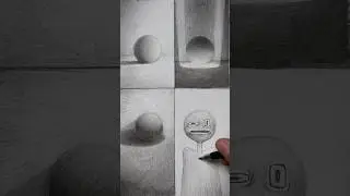 Как заштриховать сферу! #искусство #рисунок #fyp