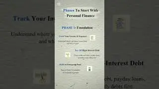 Phases to start with personal finance 💸 #shorts #financehacks #moneymindset