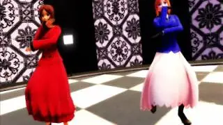 [MMDxAPH] Childish War - Nyo!Spain & Nyo!France