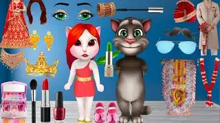 Talking Tom Angela Dolha And Dolhan ki Saddi ka Funny🤣 Makeup Comedy Video | ON Billu