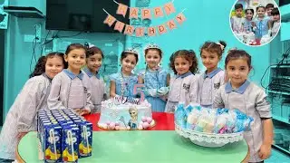 فاجأت الين وتالين بالمدرسة وعملتلن عيد ميلاد بالصف😍 | لبسو فساتين إلسا