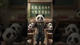 Panda Teacher Gives the Cutest Lesson Ever 😍 #panda #teacher #chinese #cuteanimals #animals
