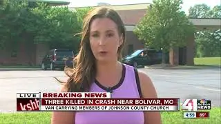 3 killed, 3 seriously hurt in Johnson County church van crash