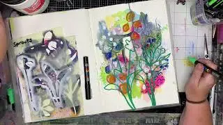 mixed media play - combining all the things!!!