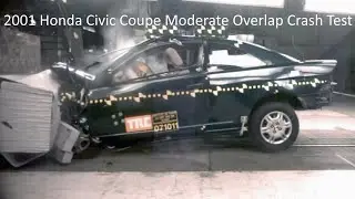 2001-2005 Honda Civic Coupe Moderate Overlap Crash Test (40% / 64 Km/h)