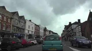 Driving On Bromyard Road, The Homend & High Street, Ledbury, Herefordshire, UK 12th September 2014