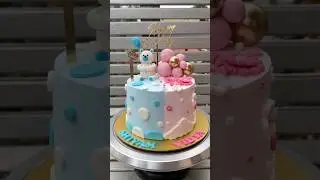 Dual Tone Double Flavour Cake For Twins Birthday by MasterBaker Oindrila Bala | Lemon Blueberry Cake
