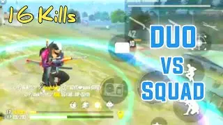 Duo vs Squad Total 16 😱🔥 Kill Op Alok Boss and BHAIX Op Gameplay - Garena Free Fire