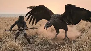 Life 2.6M Years Ago Homo Habilis Ancestors vs Giant Turkey Ancestor - The Deadliest Encounter