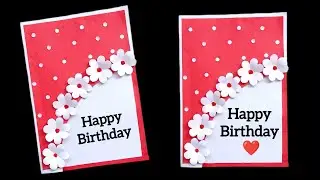 Happy birthday greeting card/ gift card for birthday / Flower greeting cardc craft ideas