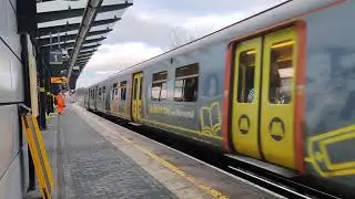 A Minor Graffitied 507017 Seen Departing Sandhills On A Hunts Cross Service