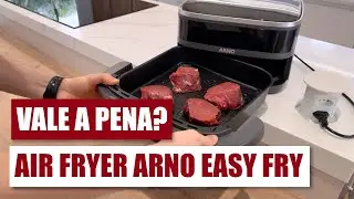 Fiz um Filé Mignon, Pizza e Pão de Queijo na Air Fryer Arno Easy Fry AFP4